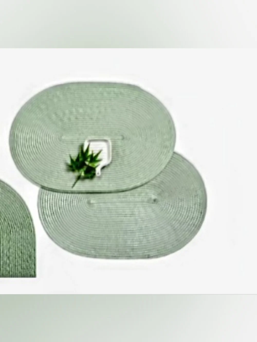 Woven Oval Placemat Set Of 6 in Sage Green - ⭐️NEW⭐️